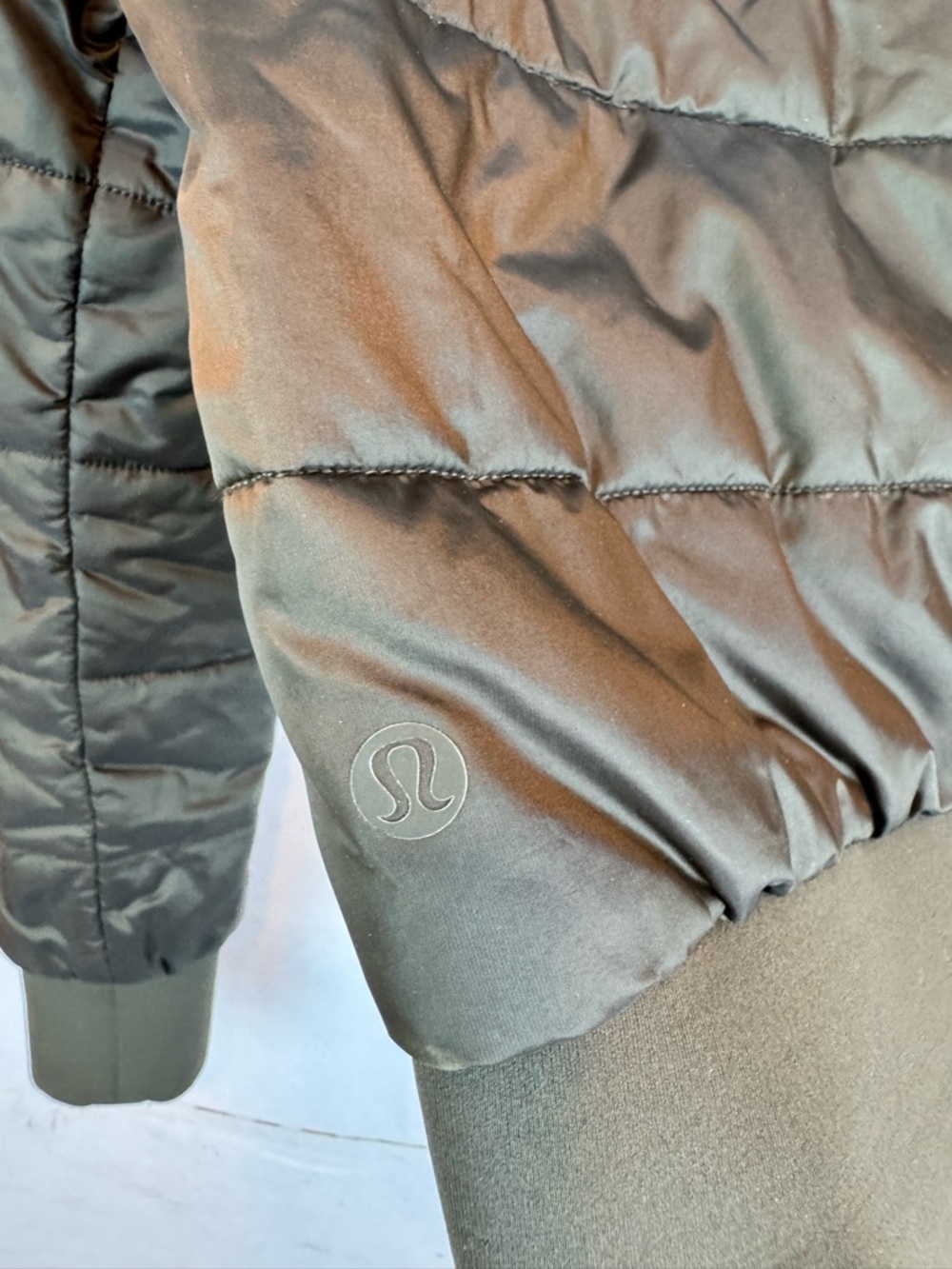lululemon | Olive Green Reversible Quilted Puffer Bomber Jacket, 4 - Picture 11 of 16